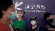 A Tencent Games sign is seen at the China Digital Entertainment Expo and Conference (ChinaJoy) in Shanghai, following the coronavirus disease (COVID-19) outbreak, China July 31, 2020. REUTERS/Aly Song