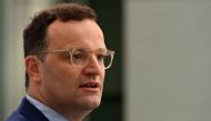 German Health Minister Jens Spahn holds a press conference on the German testing strategy on August 6, 2020 at the health ministry in Berlin, amid the novel coronavirus COVID-19 pandemic. / AFP / John MACDOUGALL