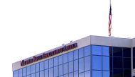 :(FILES) This file photo taken on April 05, 2005, shows the National Rifle Association (NRA) headquarters in Fairfax, Virginia. The state of New York announced on August 6, 2020, it was suing the National Rifle Association and its leader Wayne LaPierre fo