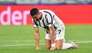 Juventus' Cristiano Ronaldo reacts during the match, as play resumes behind closed doors following the outbreak of the coronavirus disease (COVID-19) REUTERS/Massimo Pinca 
