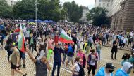 Bulgarian protesters take the streets during an anti-government protest against Prime minister Boyko Borisov and his government in Sofia, Bulgaria on August 7, 2020. Ihvan Radoykov - Anadolu