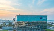 A provided picture of QNB headquarters building in Doha.