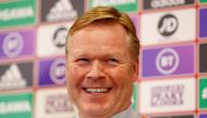 November 15, 2019 Netherlands coach Ronald Koeman during the press conference Action Images via Reuters/Jason Cairnduff/File Photo