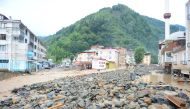 A view of flood-hit area after heavy rain caused flood in Dereli district of Giresun, Turkey on August 23, 2020. Gültekin Yetgin - Anadolu  