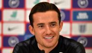 In this file picture taken on November 12, 2019, England's defender Ben Chilwell attends an England press conference at St George's Park in Burton-on-Trent, central England, ahead of their Euro 2020 football qualification match against Montenegro. / AFP /