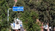 United Nations peacekeeping force (UNIFIL) patrol near the village of Mais el Jabal, along the southern Lebanese border with Israel on August 26, 2020. AFP / Mahmoud ZAYYAT
