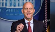 FILE PHOTO: Commissioner of U.S. Food and Drug Administration Dr. Stephen M. Hahn speaks during a news conference about the latest coronavirus disease (COVID-19) developments, in the Brady Press Briefing Room of the White House in Washington, U.S. August 