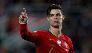 November 14, 2019 Portugal's Cristiano Ronaldo gestures REUTERS/Pedro Nunes/File Photo