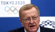 This file photo taken on November 1, 2019 shows chairman of the Tokyo 2020 Olympic Games coordination committee John Coates speaking at a joint press conference of the International Olympic Committee (IOC) and Tokyo 2020 organisation committee in Tokyo. T