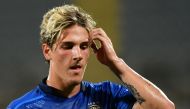Italy's midfielder Nicolo Zaniolo reacts at the end of the UEFA Nations League football match Italy vs Bosnia and Herzegovina on September 4, 2020 at the Artemio-Franchi stadium in Florence, Tuscany. / AFP / Isabella BONOTTO
