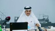 Chairman of Qatar Chamber (QC), Sheikh Khalifa bin Jassim Al Thani, speaking at the opening of the ‘Supporting Local Manufacturers Forum, held at QC headquarters, yesterday.