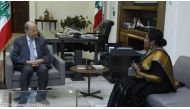The president's office on August 24 released a picture of Aoun receiving the Sri Lankan ambassador