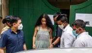 Bollywood actress Kangana Ranaut (C) visits her office 'Manikarnika Films' a day after structures within those premises were demolished under a decision of Bombay Municipal Corporation (BMC), in Mumbai on September 10, 2020. / AFP / Sujit Jaiswal