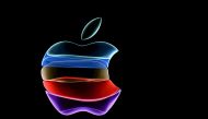 In this file photo the apple logo is projected on a screen before the start of a product launch event at Apple's headquarters in Cupertino, California, on September 10, 2019. Apple on September 8, 2020 fired off invitations to a September 15 online event 