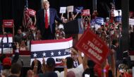 U.S. President Donald Trump concludes a campaign rally with supporters in Henderson, Nevada, U.S. September 13, 2020. REUTERS/Jonathan Ernst
