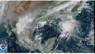 Tropical Storm Sally churning in the Gulf of Mexico in a satellite image taken from a video dated September 13, 2020. Courtesy NOAA/via REUTERS THIS IMAGE HAS BEEN SUPPLIED BY A THIRD PARTY.
