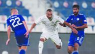 Action during the QSL match between Al Ahli and Al Khor at Al Khor Stadium on Sunday.