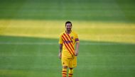 Barcelona's Argentinian forward Lionel Messi smiles during a friendly football match between FC Barcelona and Nastic at the Johan Cruyff stadium in Sant Joan Despi, near Barcelona, on September 12, 2020. / AFP / Pau BARRENA