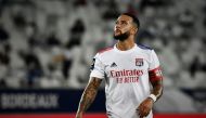 Lyon's Dutch forward Memphis Depay looks on during the French L1 football match between Girondins de Bordeaux and Olympique Lyonnais (OL) at the Matmut-Atlantique stadium in Bordeaux, southwestern France on September 11, 2020. / AFP / Philippe LOPEZ
