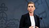 Denmark's Prime Minister Mette Frederiksen speaks at a COVID-19 news conference in Copenhagen, Denmark September 18, 2020. Ritzau Scanpix/Martin Sylvest via REUTERS