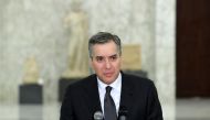 A handout picture provided by the Lebanese photo agency Dalati and Nohra on September 17, 2020 shows Lebanon's prime minister-designate Mustapha Adib giving a press conference at the presidential palace in Baabda, east of Beirut. AFP PHOTO / HO / DALATI A