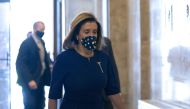 Speaker of the House Nancy Pelosi (D-CA) arrives at the U.S. Capitol on September 21, 2020 in Washington, DC. Congress has just nine days to agree on government funding before the government shuts down. Stefani Reynolds/Getty Images/AFP 