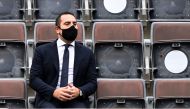 Italian Sports Minister Vincenzo Spadafora watches the final match of the Men's Italian Open between Serbia's Novak Djokovic and Argentina's Diego Schwartzman at Foro Italico on September 21, 2020 in Rome, Italy. / AFP / POOL / Riccardo Antimiani
