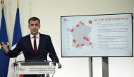 French Health Minister Olivier Veran addresses media representatives during a press conference about the situation of the novel coronavirus (Covid-19) pandemic in France, at the Health Ministry in Paris, on September 23, 2020. / AFP / POOL / Eliot BLONDET