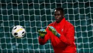 Soccer Football - Europa League - Stade Rennes Training - Celtic Park, Glasgow, Scotland, Britain - November 27, 2019 Stade Rennes' Edouard Mendy during training Action Images via Reuters/Lee Smith/File Photo