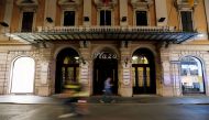 Five-star Grand Hotel Plaza remains closed due to a lack of tourists visiting Rome since the coronavirus disease (COVID-19) outbreak, in Rome, Italy, July 7, 2020. REUTERS/Remo Casilli/File Photo