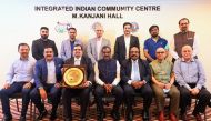 IBPC V-P Sumit Malhotra (third left, front row) with Indian community members during a farewell ceremony. 