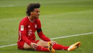 September 27, 2020 Bayern Munich's Leroy Sane reacts.REUTERS/Wolfgang Rattay DFL 