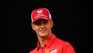 Racing driver Mick Schumacher attends an event to celebrate 90 years of Italian premium sports car maker Ferrari racing team at Milan's Duomo square, in Milan, Italy September 4, 2019. REUTERS/Flavio lo Scalzo/File Photo/File Photo