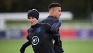 England's Phil Foden and Mason Greenwood during training Action Images via Reuters/Carl Recine/File Photo
