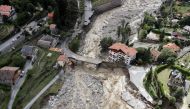 The damage in Saint-Martin-Vesubie, southeastern France, after heavy rains and floodings hit the Alpes-Maritimes department. AFP / Valery HACHE
