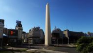 FILE PHOTO: General view of the 9 de Julio avenue deserted, one of the main avenues of the city, while Argentines stay at home during the mandatory quarantine due to coronavirus disease (COVID-19), in Buenos Aires, Argentina March 23, 2020. REUTERS/Matias