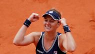 October 6, 2020 Argentina's Nadia Podoroska celebrates winning her quarter final match against Ukraine's Elina Svitolina REUTERS/Gonzalo Fuentes