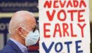 Democratic U.S. presidential nominee Joe Biden speaks at the East Las Vegas Community Center during a campaign stop in Las Vegas, Nevada, U.S., October 9, 2020. REUTERS/Kevin Lamarque