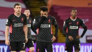 Liverpool's Mohamed Salah and James Milner look dejected after conceding their seventh goal. REUTERS/Rui Vieira EDITORIAL