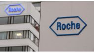 FILE PHOTO: The logo of Swiss drugmaker Roche is seen at its headquarters in Basel, Switzerland February 1, 2018. REUTERS/Arnd Wiegmann/File Photo