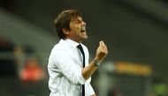 August 21, 2020 Inter Milan coach Antonio Conte reacts, as play resumes behind closed doors following the outbreak of the coronavirus disease (COVID-19) Lars Baron/Pool via REUTERS/File Phot