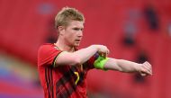 October 11, 2020 Belgium's Kevin De Bruyne Pool via REUTERS/Michael Regan/File Photo