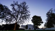 The White House as seen early in the morning prior to U.S. President Donald Trump departing on campaign travel to Michigan and Wisconsin in Washington, D.C., U.S., October 17, 2020. REUTERS/Ken Cedeno