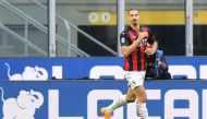 AC Milan’s Zlatan Ibrahimovic celebrates scoring their second goal REUTERS/Daniele Mascolo
