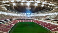 This file photo taken on May 08, 2012 shows a view of the National Stadium in Warsaw, ahead of the Euro 2012 football championships. The National Stadium in Warsaw will be partially transformed into a temporary hospital for Covid-19 patients, at a time wh