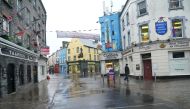 Empty city centre shopping streets are seen as the coronavirus disease (COVID-19) outbreak continues, in Galway, Ireland, October 19, 2020. REUTERS/Clodagh Kilcoyne

