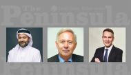 From left to right: Yousuf Mohamed Al Jaida, Chief Executive Officer, QFC Authority; Arnaud De Bresson, WAIFC Chairman; Dr Jochen Biedermann, Managing Director, WAIFC