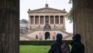 The Alte Nationalgalerie is pictured in Berlin on October 21, 2020. According to media reports, dozens of works of art were damaged by unknown persons on Berlin's Museum Island on the Unification Day. As reported by Deutschlandfunk (DLF) and 