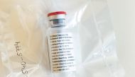 FILE PHOTO: An ampule of Gilead Sciences COVID-19 antiviral Remdesivir is pictured during a news conference at the University Hospital Eppendorf (UKE) in Hamburg, Germany, April 8, 2020, as the spread of coronavirus disease (COVID-19) continues. Ulrich Pe