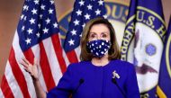 U.S. House Speaker Nancy Pelosi speaks about the need for additional coronavirus relief during her weekly news conference with Capitol Hill reporters in Washington, U.S., October 22, 2020. REUTERS/Hannah McKay